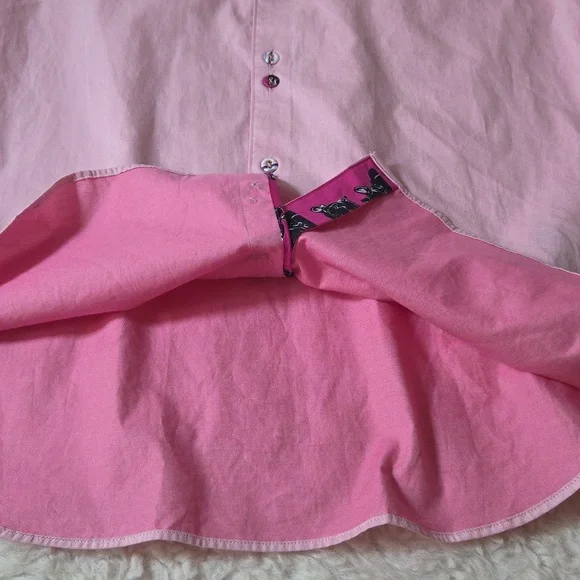 Maceoo Paris Men's "Einstein" Collection Oxfort Pink Shirt Sz 4/L 100% Cotton - Picture 13 of 14